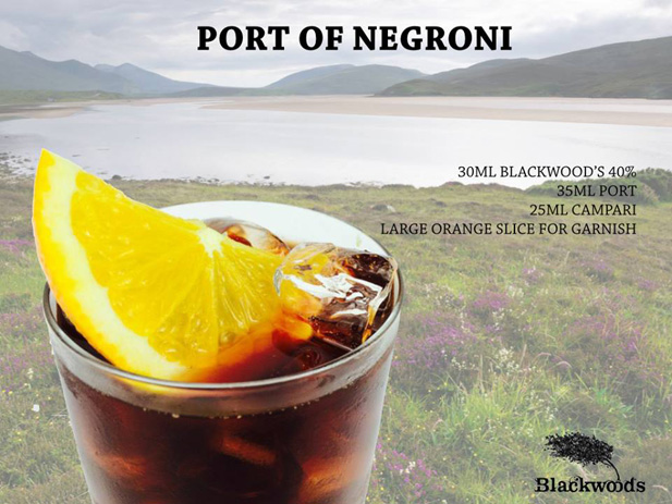 Cocktail Port of Negroni con Blackwood's Vintage Dry Gin 40%